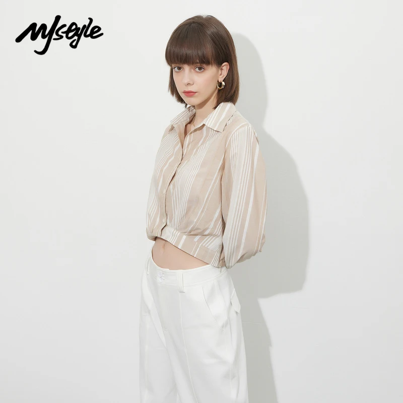 MJstyle 2022 Spring High Waist Casual Short Striped Shirt Women Clothing French INS Street Fashion 522120019
MJstyle 2022 Spring High Waist Casual Short Striped Shirt Women Clothing French INS Street Fashion 522120019