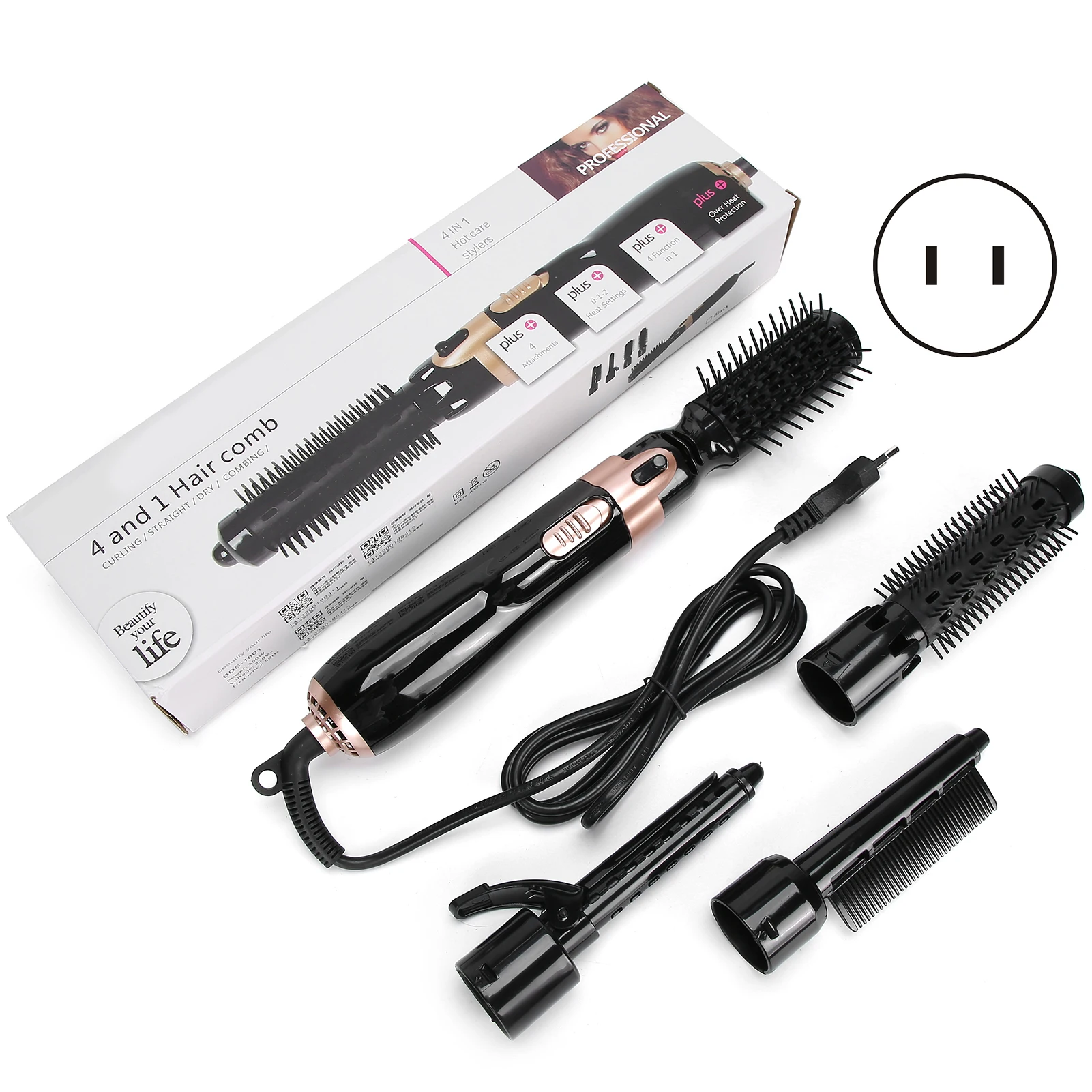 4in1 Automatic Curling Iron Multifunction 2 Temperature Ceramic HeatingUS Plug 110V 
4in1 Automatic Curling Iron Multifunction 2 Temperature Ceramic HeatingUS Plug 110V