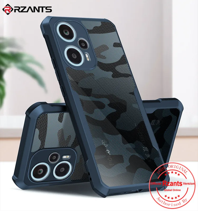 

Rzants For Xiaomi Poco F5 Redmi Note12 Turbo Case Hard [Camouflage Beetle] Hybrid Shockproof Slim Crystal Clear Cover