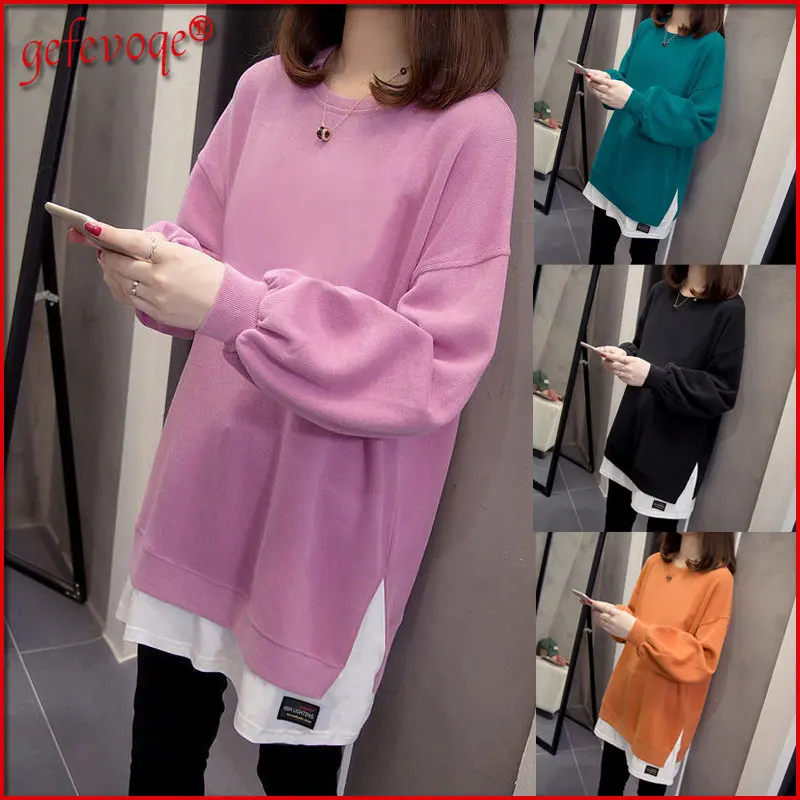 Oversize Patchwork Fake Two Piece Women Sweetshirts 2022 Spring Autumn Casual Loose Long Sleeve Pullovers Female Sweatshirt 4XL
Oversize Patchwork Fake Two Piece Women Sweetshirts 2022 Spring Autumn Casual Loose Long Sleeve Pullovers Female Sweatshirt 4XL