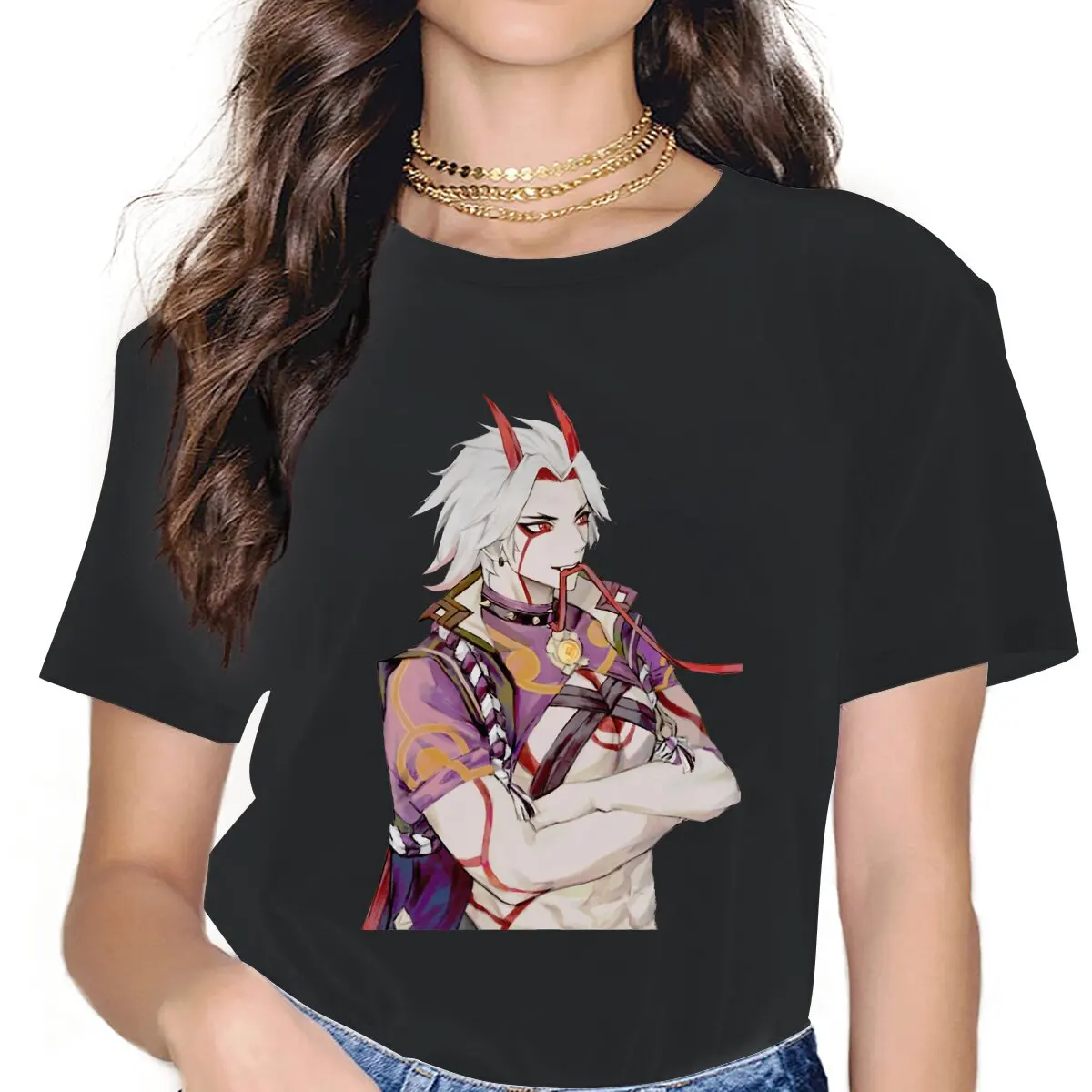Arataki Itto Strong Feminine Clothes Genshin Impact Game Oversized T-shirt Goth Vintage Female Top
Arataki Itto Strong Feminine Clothes Genshin Impact Game Oversized T-shirt Goth Vintage Female Top
