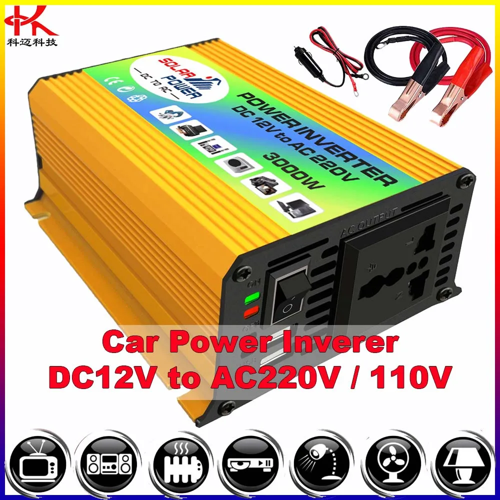 KMIND 600W Power Inverter 12v to 220v 110v for Car Sine Wave Transformer Rated 300W Solar Converter Wirh 12 to 110 220 V 3000W
KMIND 600W Power Inverter 12v to 220v 110v for Car Sine Wave Transformer Rated 300W Solar Converter Wirh 12 to 110 220 V 3000W