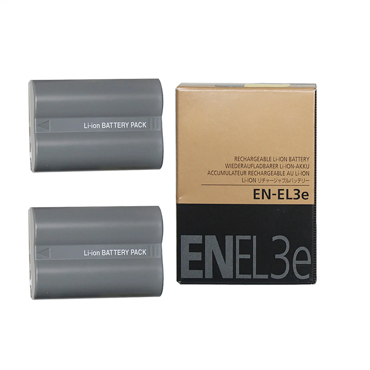 

2Pcs EN-EL3e ENEL3e 7.4V 1410mAh Li-ion Battery for Nikon D50 D70 D70s D80 D90 D100 D200 D300 D300S D700 Camera MH-18A Charger