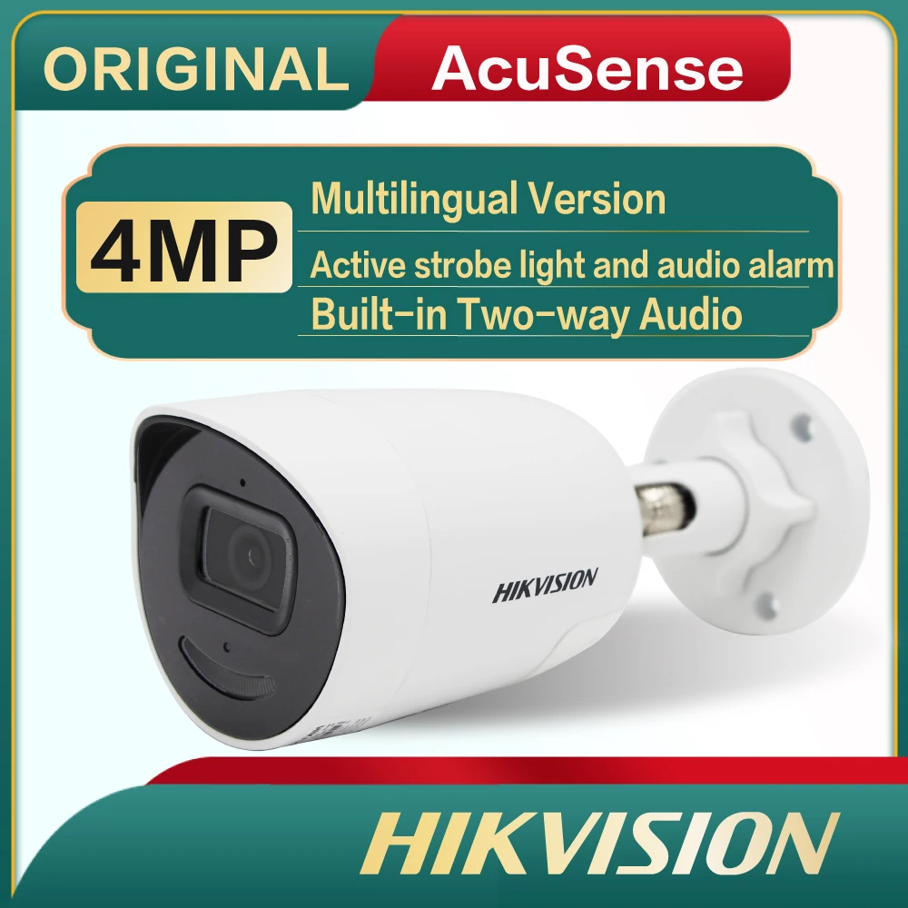 DS-2CD2046G2-IU/SL Original Hikvision 4 MP AcuSense Strobe Light and Audible Warning Fixed Bullet Network Camera H.265
DS-2CD2046G2-IU/SL Original Hikvision 4 MP AcuSense Strobe Light and Audible Warning Fixed Bullet Network Camera H.265