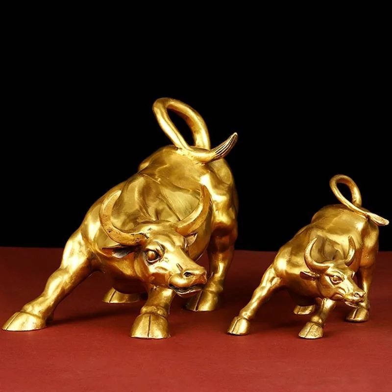 1PCS Brass Bull Wall Street Cattle Sculpture Copper Cow Statue Mascot Ornament Office Decoration Crafts Business
1PCS Brass Bull Wall Street Cattle Sculpture Copper Cow Statue Mascot Ornament Office Decoration Crafts Business