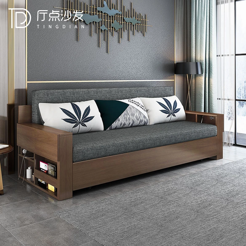 Sofa Bed Dual-Use Solid Wood Foldable Seat and Bedroom Simple Push-Pull Storage Living Room Small Apartment Double Sofa
Sofa Bed Dual-Use Solid Wood Foldable Seat and Bedroom Simple Push-Pull Storage Living Room Small Apartment Double Sofa