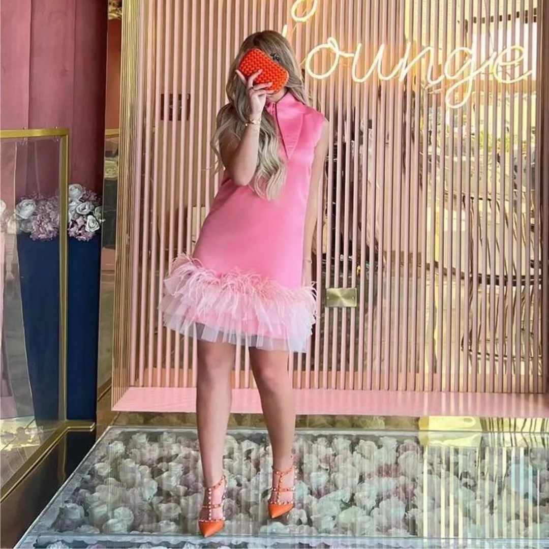 Meetlove Short/Mini Prom Dresses Lapel V Neck Robes De Soirée Feathers Tulle Vestidos De Graduación Cocktail Girls Wear Dresses
Meetlove Short/Mini Prom Dresses Lapel V Neck Robes De Soirée Feathers Tulle Vestidos De Graduación Cocktail Girls Wear Dresses