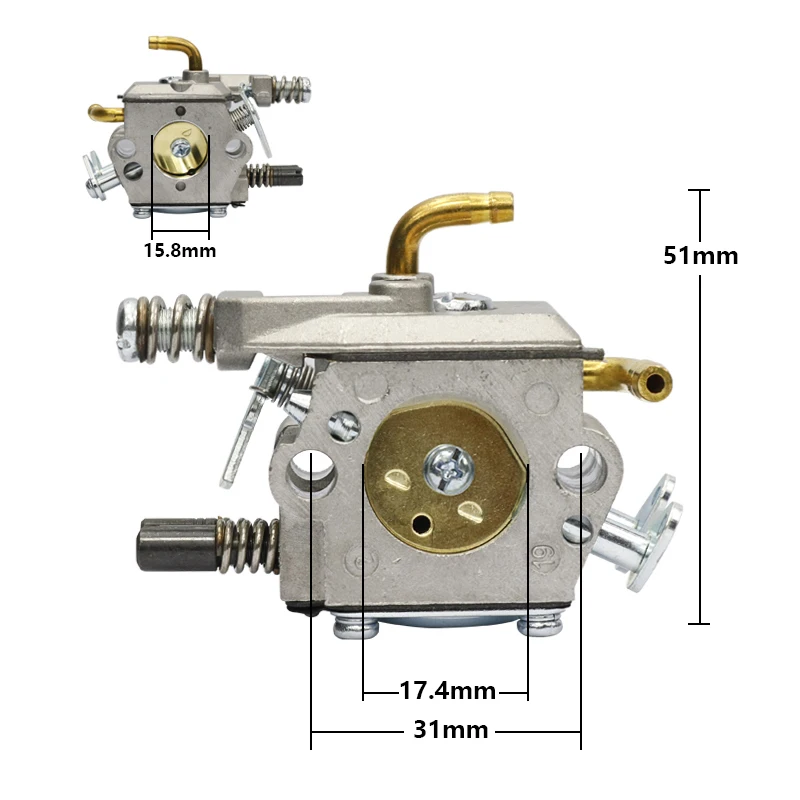 New Carburetor For MP16 MP16-7 52cc Chainsaw Carb 2 Stroke Engine 4500 5200 5800 Chainsaw Gasoline Garden Tools High Quality
New Carburetor For MP16 MP16-7 52cc Chainsaw Carb 2 Stroke Engine 4500 5200 5800 Chainsaw Gasoline Garden Tools High Quality