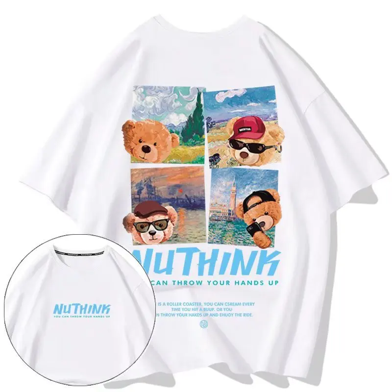 Summer new loose mid-length men's and women's tops large size all-match literary youth students half-sleeved T-shirt couples
Summer new loose mid-length men's and women's tops large size all-match literary youth students half-sleeved T-shirt couples