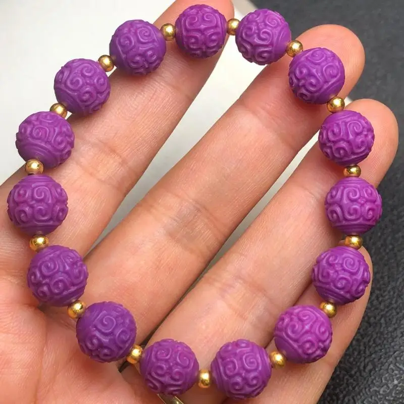 Purple Mica Stone Bracelet Gemstone Bangle Men Women Healing Jewelry Hand-carved Exquisite Pattern Purple Mica Beads Bracelets
Purple Mica Stone Bracelet Gemstone Bangle Men Women Healing Jewelry Hand-carved Exquisite Pattern Purple Mica Beads Bracelets