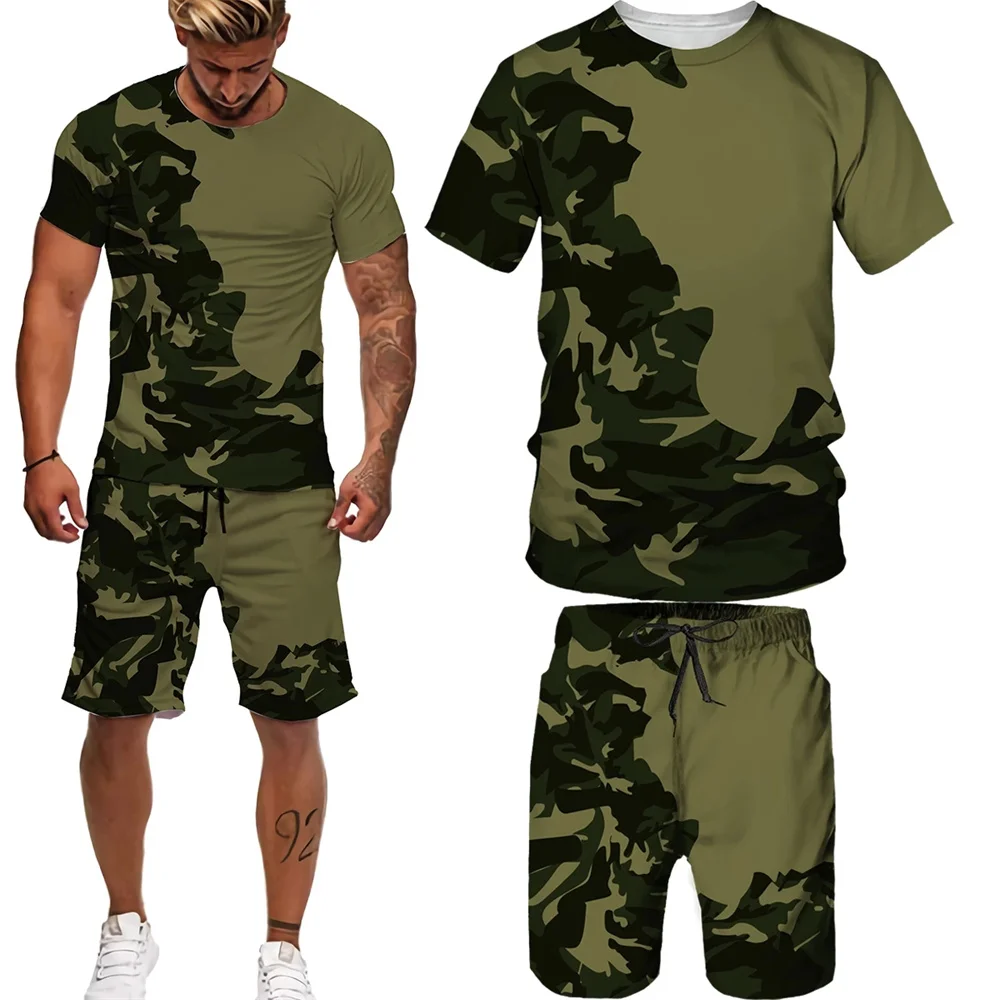 New Summer Camouflage Tees/Shorts/Suits Men's T Shirt Shorts Tracksuit Sport Style Outdoor Camping Hunting Casual Mens Clothes
New Summer Camouflage Tees/Shorts/Suits Men's T Shirt Shorts Tracksuit Sport Style Outdoor Camping Hunting Casual Mens Clothes