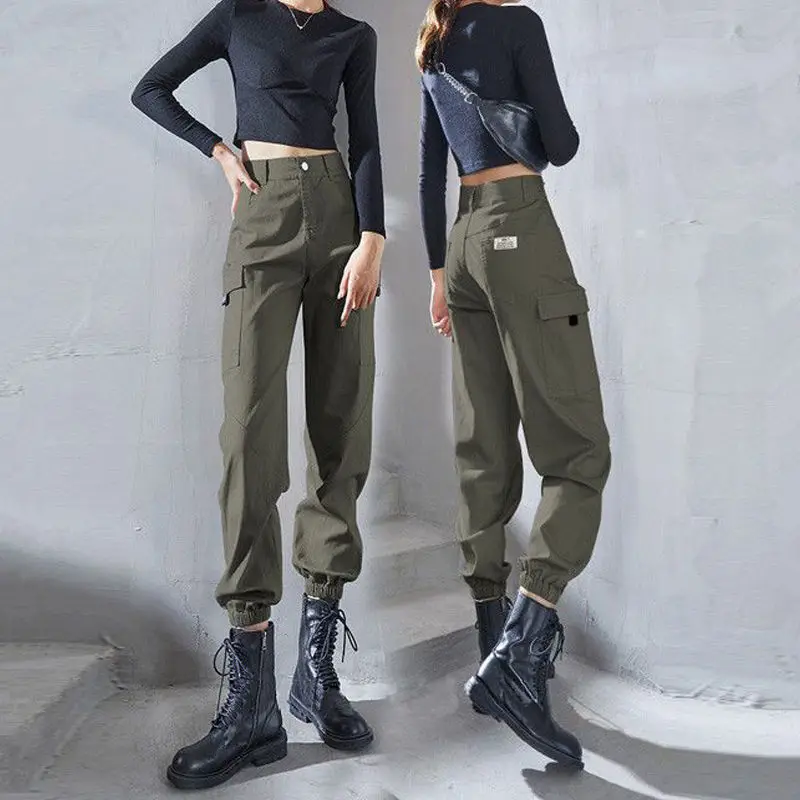 Women Military Cotton Cargo Pants Ladies Spring Casual Loose Trousers Multi-pocket Army Large Size Pants Female Clothing E146
Women Military Cotton Cargo Pants Ladies Spring Casual Loose Trousers Multi-pocket Army Large Size Pants Female Clothing E146