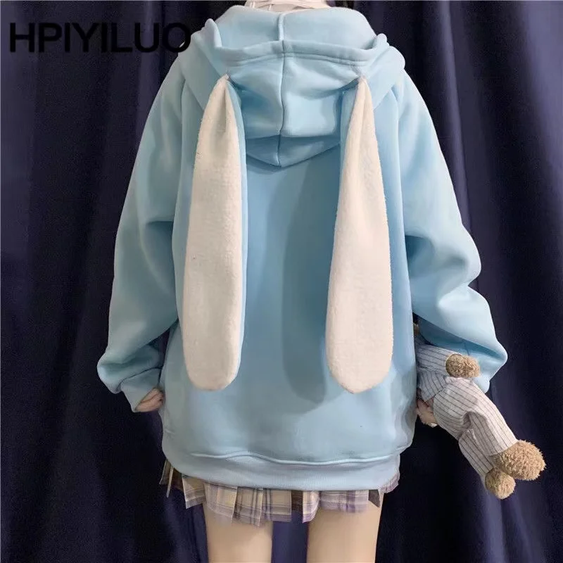 HPIYILUO Korean Style Women Hoodies Spring 2022 Fashion Kawaii Rabbit Ears Sweatshirt Long Sleeve Loose Embroidery Zip Up Hoodie
HPIYILUO Korean Style Women Hoodies Spring 2022 Fashion Kawaii Rabbit Ears Sweatshirt Long Sleeve Loose Embroidery Zip Up Hoodie