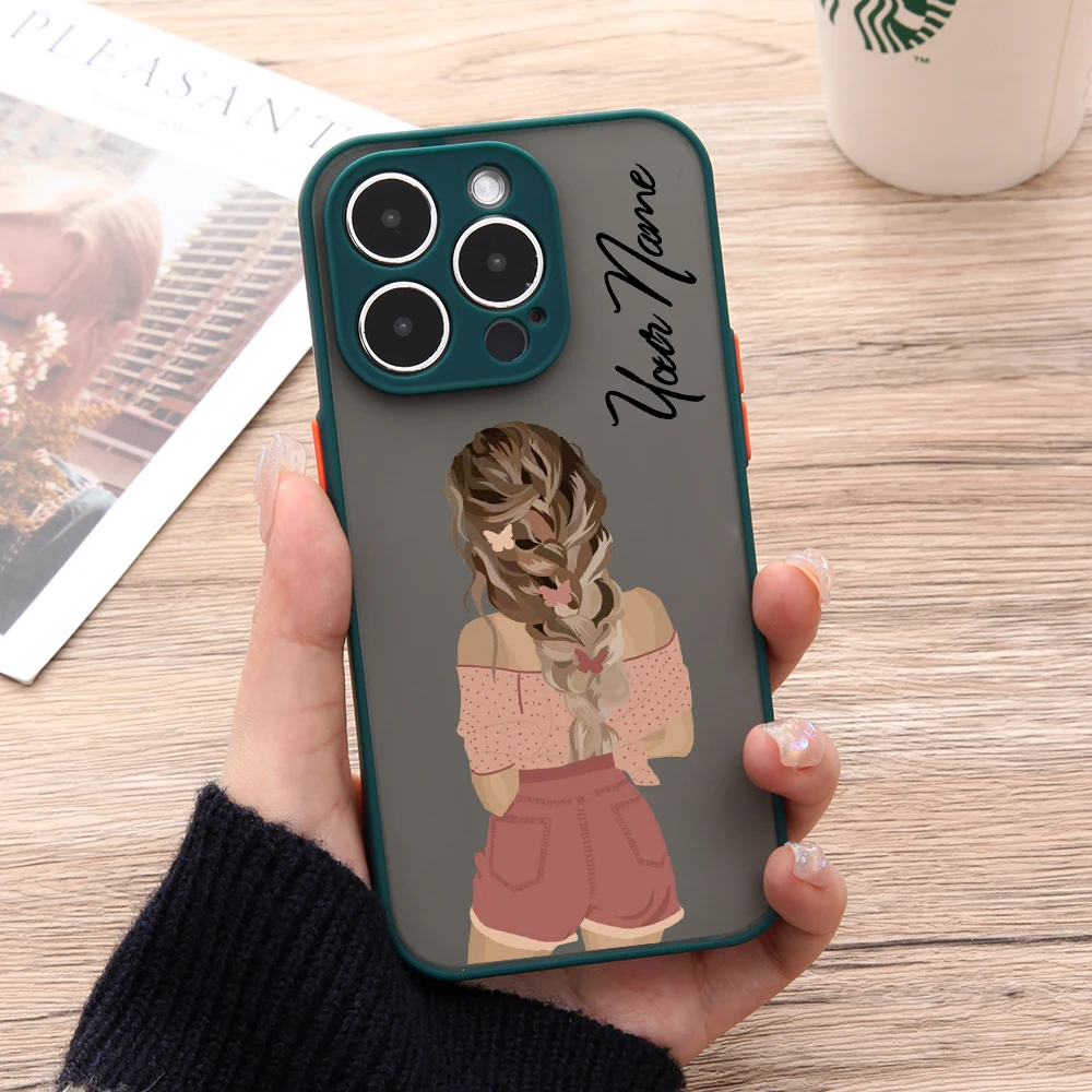 Fashion Girls Personalise Custom Name Phone Case for iPhone 14 13 12 11 Pro Max X XS XR 7 8 Plus Women Transparent Frosted Cover
Fashion Girls Personalise Custom Name Phone Case for iPhone 14 13 12 11 Pro Max X XS XR 7 8 Plus Women Transparent Frosted Cover