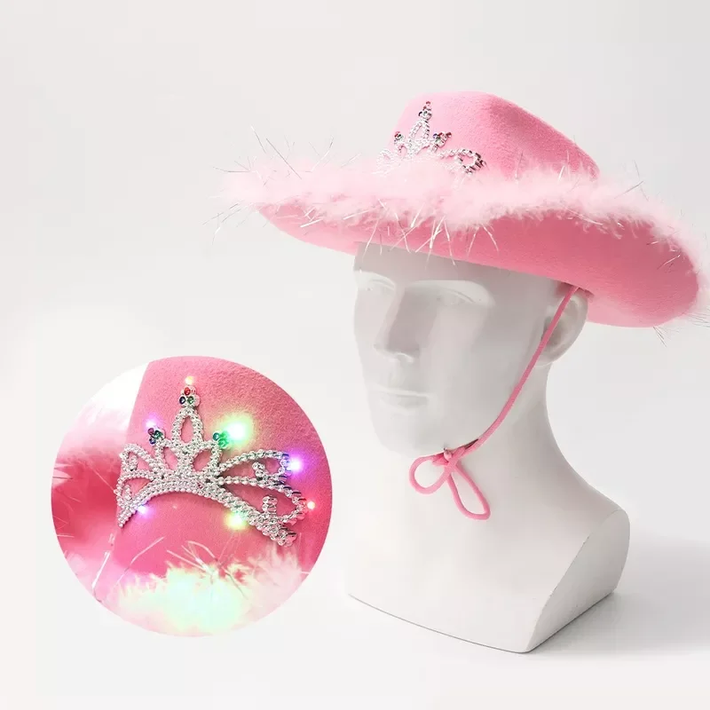 Pink Cowboy Cowgirl Hat Western Tiara Cowgirl Hat for Women Girl Tiara Cowgirl Hat Cowboy Cap Holiday Costume Party Dress Up
Pink Cowboy Cowgirl Hat Western Tiara Cowgirl Hat for Women Girl Tiara Cowgirl Hat Cowboy Cap Holiday Costume Party Dress Up