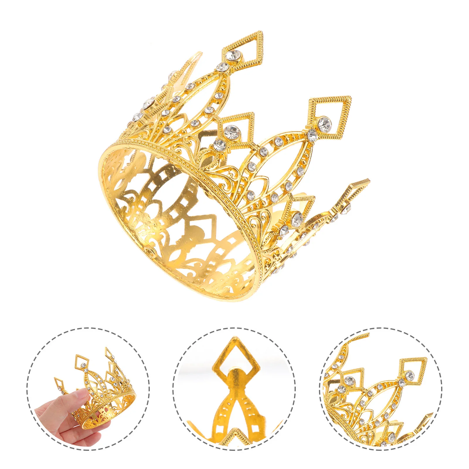 Tiara Cake Topper Rhinestone Tiara Hair Ornaments Party Favors Party Hat Photo Props for Shower Birthday Wedding Party ( Golden
Tiara Cake Topper Rhinestone Tiara Hair Ornaments Party Favors Party Hat Photo Props for Shower Birthday Wedding Party ( Golden