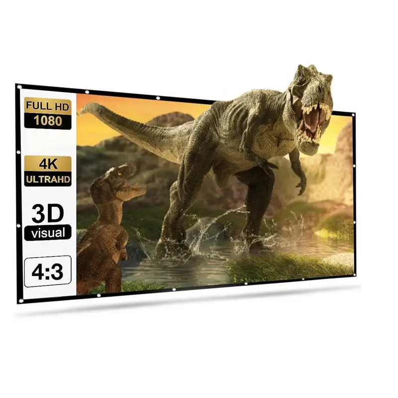 Складной портативный проектор с защитой от сгибов, экран для домашнего кинотеатра, 150 дюйма, 4:3, HD
Складной портативный проектор с защитой от сгибов, экран для домашнего кинотеатра, 150 дюйма, 4:3, HD