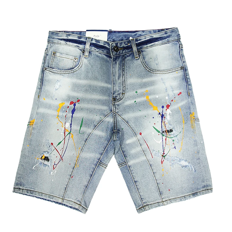 Летние мужские строченные бриджи в Корейском стиле, уличные брюки в стиле хип-хоп с распылителем, мужские молодежные короткие джинсы
Летние мужские строченные бриджи в Корейском стиле, уличные брюки в стиле хип-хоп с распылителем, мужские молодежные короткие джинсы
