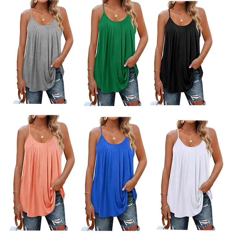 2022 Women's Casual Summer Shirts Pleated Petal Cap Sleeves Round Neck Keyhole Loose Top
2022 Women's Casual Summer Shirts Pleated Petal Cap Sleeves Round Neck Keyhole Loose Top