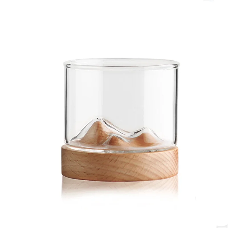 Mountain with Wooden Base Creative Beer Wine Water Tea Cup Whiskey Glasses Set Bar Accessories Personalized Glass Drinkware
Mountain with Wooden Base Creative Beer Wine Water Tea Cup Whiskey Glasses Set Bar Accessories Personalized Glass Drinkware