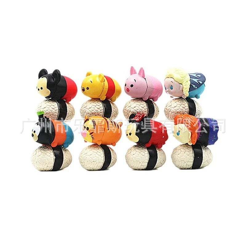8 Q version Donald Duck bear Winnie Aisha Princess sushi version folding toy cartoon doll model ornaments 
8 Q version Donald Duck bear Winnie Aisha Princess sushi version folding toy cartoon doll model ornaments