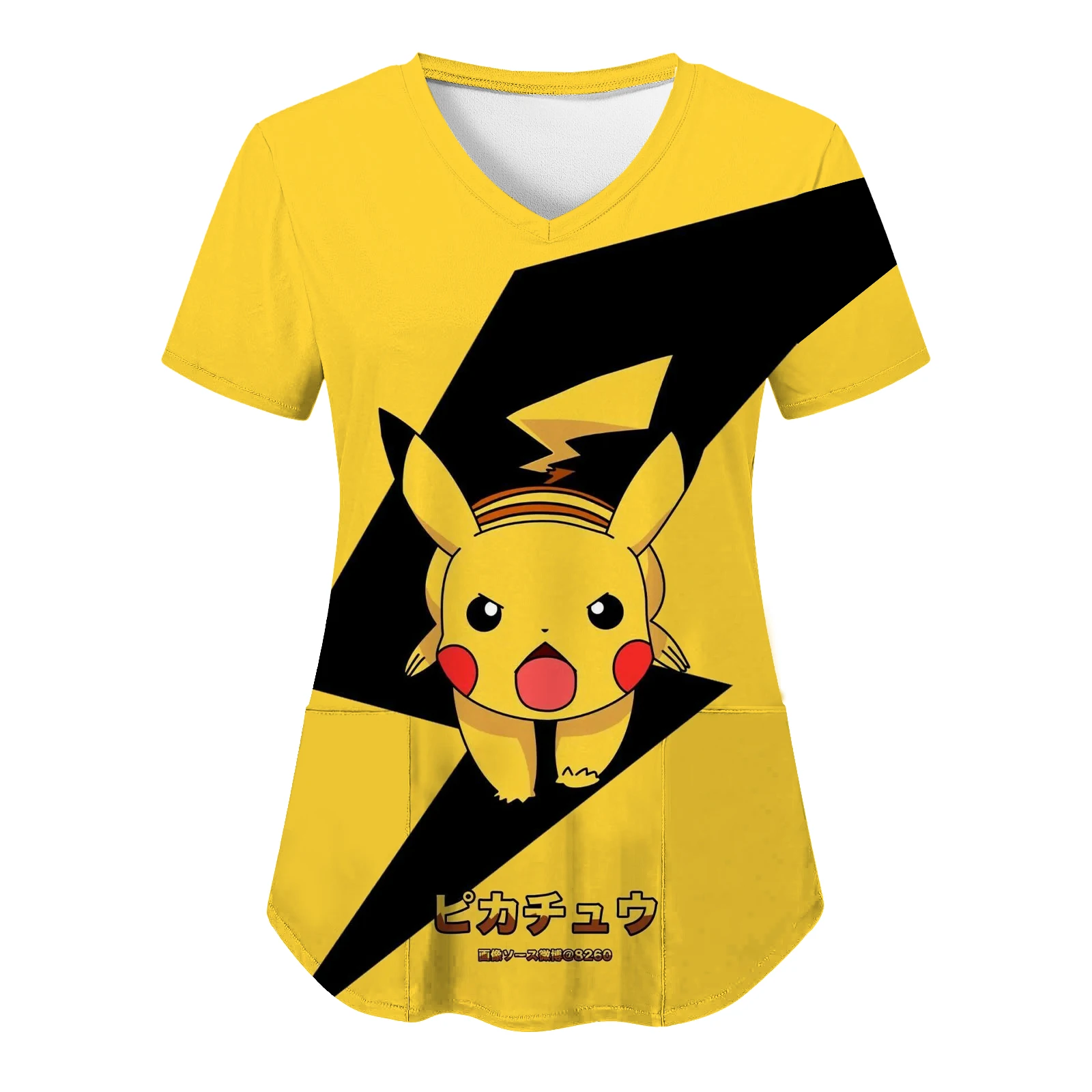 Shir T Shirts Pocket Hospital V Neck Top Women 2023 Summer T-shirt Cartoon Tops Fashion Pikachu T-shirts Nurse Uniform Pokemon
Shir T Shirts Pocket Hospital V Neck Top Women 2023 Summer T-shirt Cartoon Tops Fashion Pikachu T-shirts Nurse Uniform Pokemon