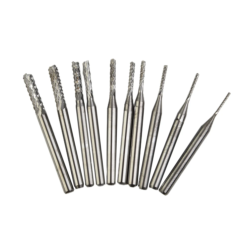 10pcs 1/8" Shank 0.8-3.175mm PCB Drill Bit Set Engraving Cutter Rotary Tools CNC End Mill For CNC Milling Engraving Cutter
10pcs 1/8" Shank 0.8-3.175mm PCB Drill Bit Set Engraving Cutter Rotary Tools CNC End Mill For CNC Milling Engraving Cutter