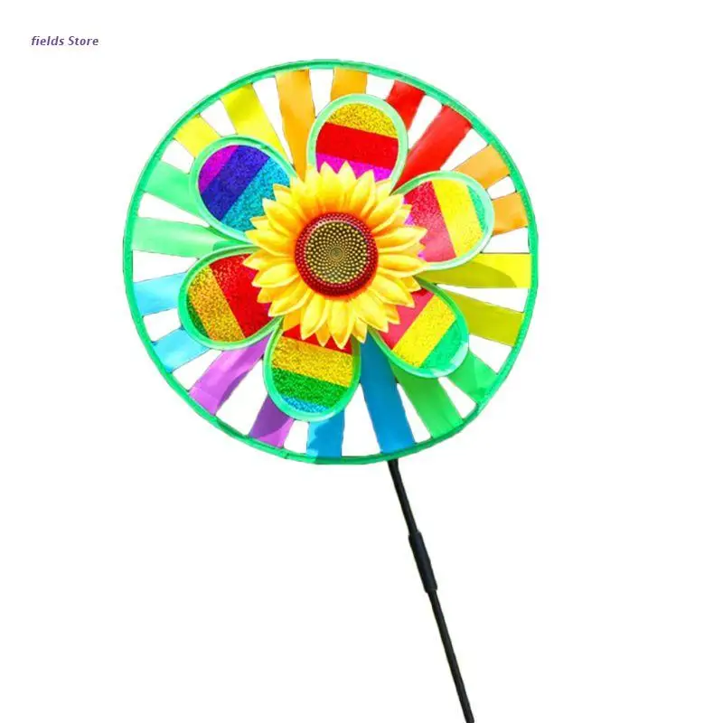 Double Layer Sequin Sunflower Windmill Wind Spinner Colorful Pinwheel Home Garden Yard Decoration
Double Layer Sequin Sunflower Windmill Wind Spinner Colorful Pinwheel Home Garden Yard Decoration