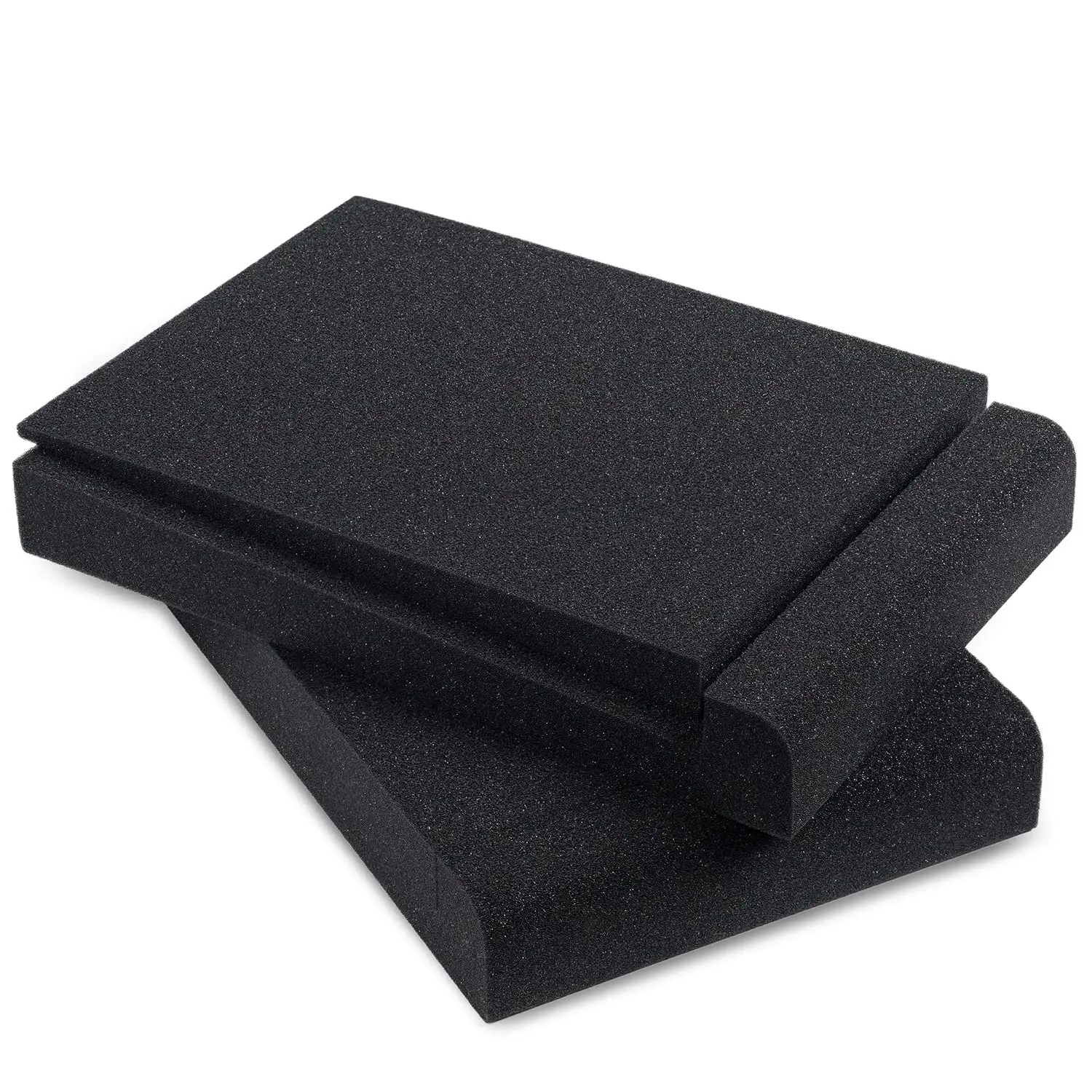 

2 Set High Density Acoustic Foam Fits Most Speaker Stands Studio Monitor Isolation Pads for 5 Inch Monitors 11"x 7.5"x1.6“