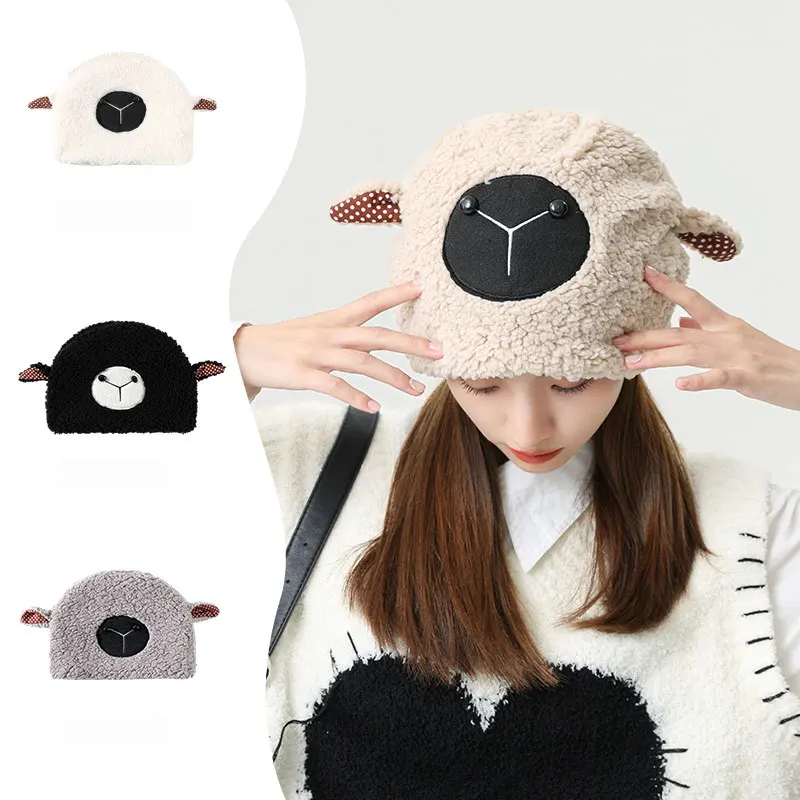 New Winter Plush Hats Thicken Warm Cute Ears Little Sheep Ear Protection Hat Female Japanese Sweet Lamb Wool Pullover Hat Tide
New Winter Plush Hats Thicken Warm Cute Ears Little Sheep Ear Protection Hat Female Japanese Sweet Lamb Wool Pullover Hat Tide