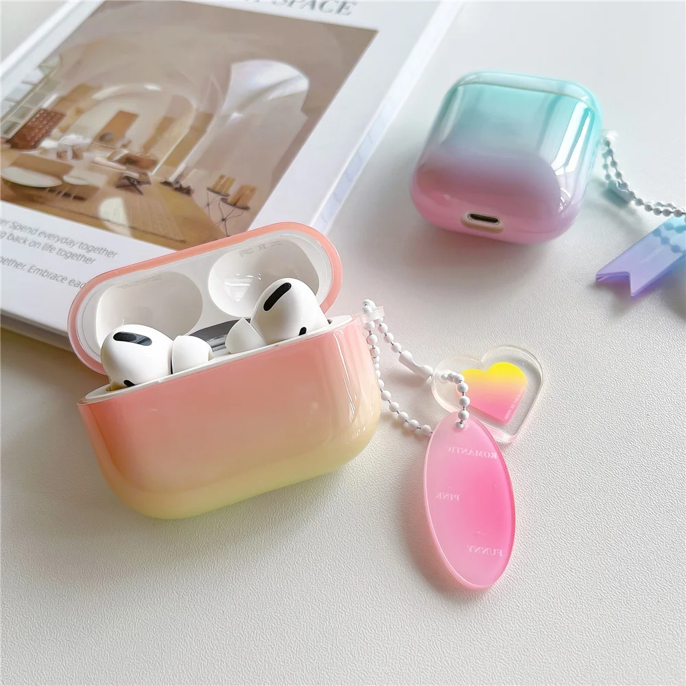 For airpods 3 Luxury Rainbow Gradient case for Apple air pods 1 2 pro cases charge box soft Bluetooth wireless earphone cover
For airpods 3 Luxury Rainbow Gradient case for Apple air pods 1 2 pro cases charge box soft Bluetooth wireless earphone cover