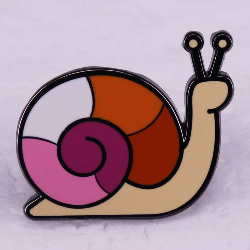 

Colourful Gender Pride Snail Brooch Badge Animal Hard Enamel Pin