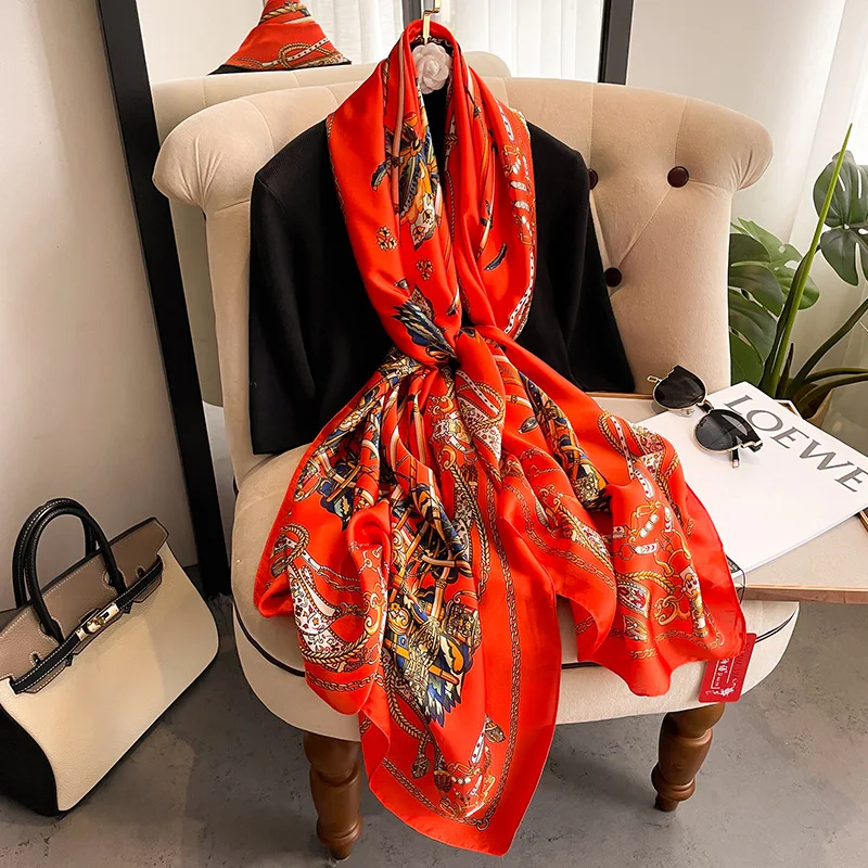 Live Broadcast New Korean Style Emulation Silk Scarf Women's Satin Printed Beach Towel Shawl Warm Scarf Delivery Batch
Live Broadcast New Korean Style Emulation Silk Scarf Women's Satin Printed Beach Towel Shawl Warm Scarf Delivery Batch