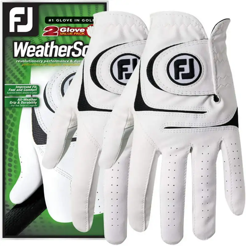

Weathers of Golf Glove Left Handed, White, 2 Pack