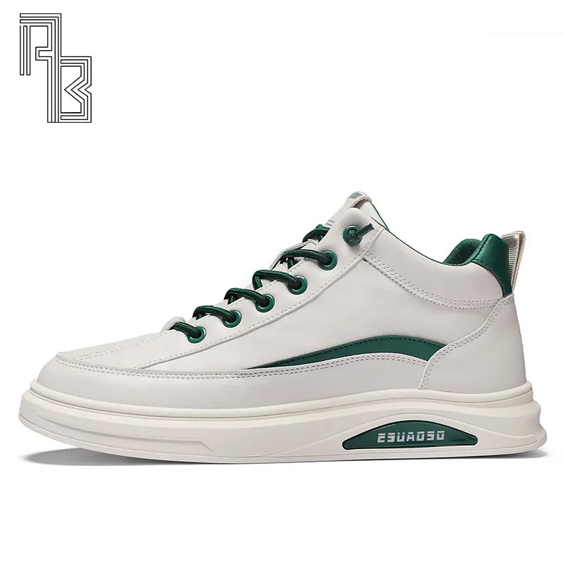 PU Leather Men's Casual Flat-bottomed Shoe High-top Joker Fashion Sneakers Comfortable Fashion Non-slip Ties Wear-resistant Shoe
PU Leather Men's Casual Flat-bottomed Shoe High-top Joker Fashion Sneakers Comfortable Fashion Non-slip Ties Wear-resistant Shoe