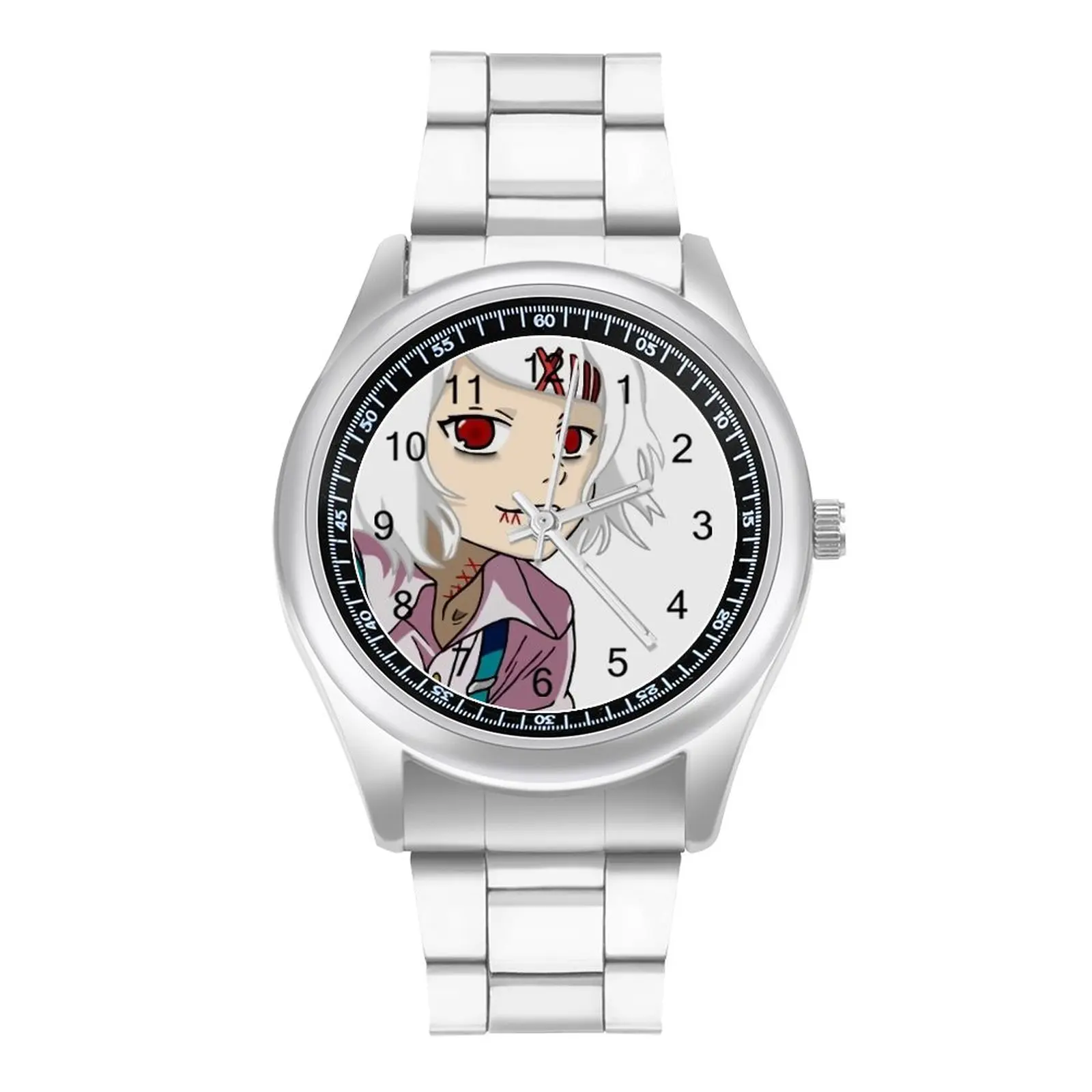 Juuzou Suzuya Look Quartz Watch Tokyo Ghoul Stylish Ladies Wrist Watch Design Stainless Fitness Design Wristwatch
Juuzou Suzuya Look Quartz Watch Tokyo Ghoul Stylish Ladies Wrist Watch Design Stainless Fitness Design Wristwatch
