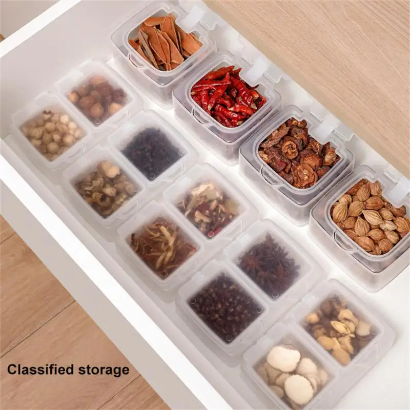 Dust-proof Spices Boxes Spices Sub-package Kitchen Seasoning Jar Sealed Moisture Proof Pp Food Storage Box Saving Space Split
Dust-proof Spices Boxes Spices Sub-package Kitchen Seasoning Jar Sealed Moisture Proof Pp Food Storage Box Saving Space Split