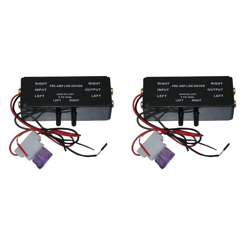 2X New Black Rca Input/Output Adjustable Pac Turbo 1 Line Driver Signal Amplifier Booster Adapter For Car Boat
2X New Black Rca Input/Output Adjustable Pac Turbo 1 Line Driver Signal Amplifier Booster Adapter For Car Boat