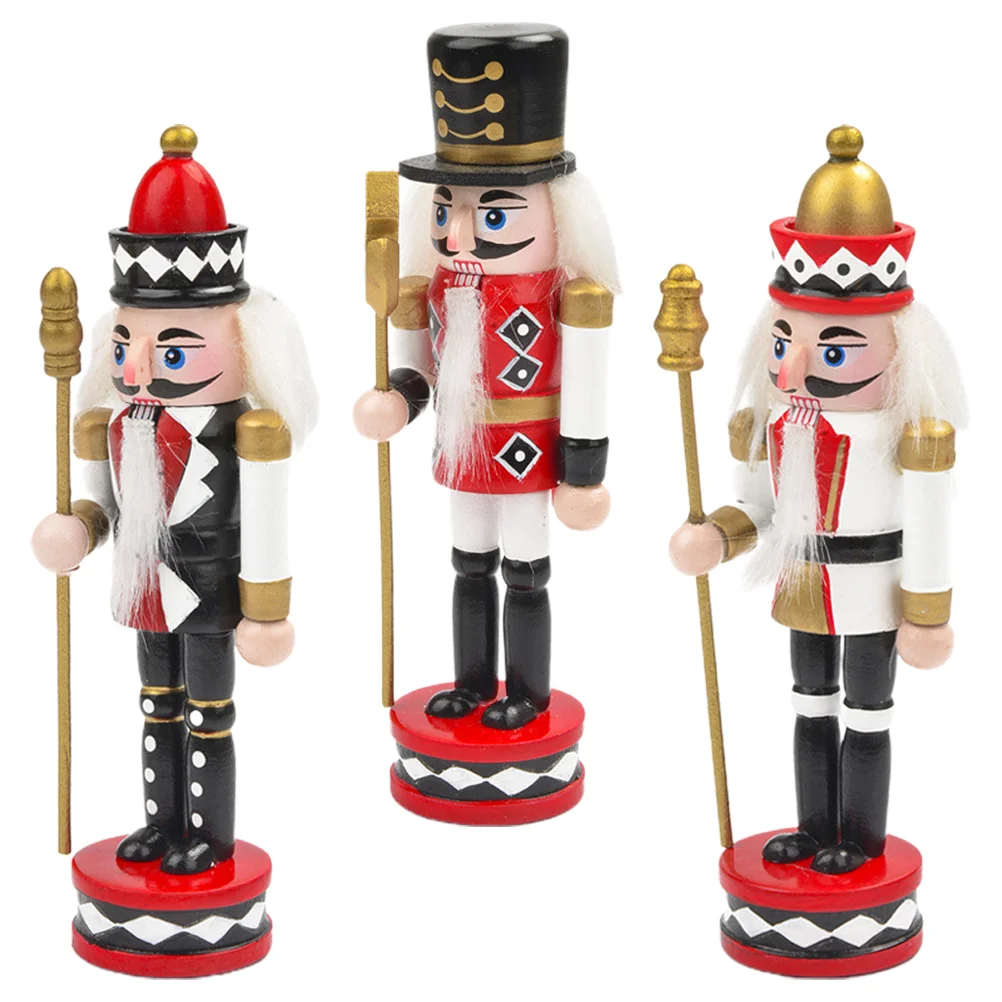 3pcs Nutcracker Puppet Decorations Xmas Nutcrackers Ornaments Wooden Nutcrackers Decors
3pcs Nutcracker Puppet Decorations Xmas Nutcrackers Ornaments Wooden Nutcrackers Decors