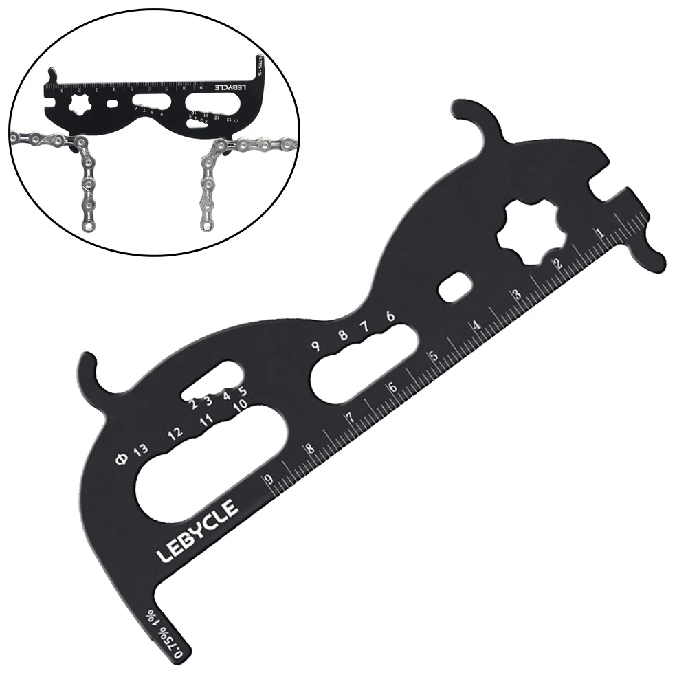 Caliper Bike Chain Checker 13x5cm 42g Black Chain Ruler Checking Hand Tool Portable Replacement Stainless Steel
Caliper Bike Chain Checker 13x5cm 42g Black Chain Ruler Checking Hand Tool Portable Replacement Stainless Steel