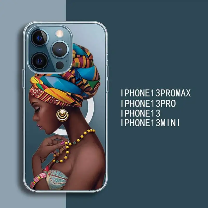 Art African Girl Phone Case Transparent Magsafe Magnetic Magnet For iPhone 13 12 11 Pro Max Mini Wireless Charging Cover
Art African Girl Phone Case Transparent Magsafe Magnetic Magnet For iPhone 13 12 11 Pro Max Mini Wireless Charging Cover