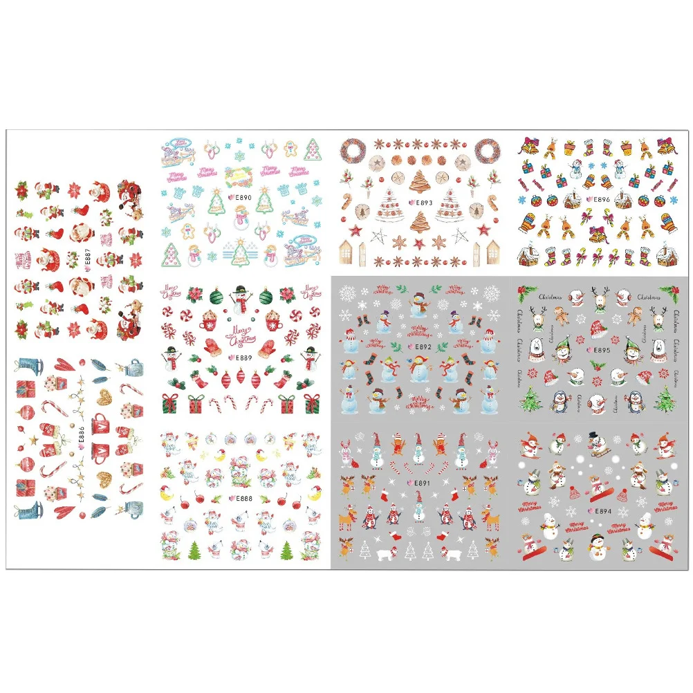 3 Sheets 11 Styles Christmas Nail Stickers Popularity Fashion Self-adhesive Tips Nail Stencils Nail Decals
3 Sheets 11 Styles Christmas Nail Stickers Popularity Fashion Self-adhesive Tips Nail Stencils Nail Decals