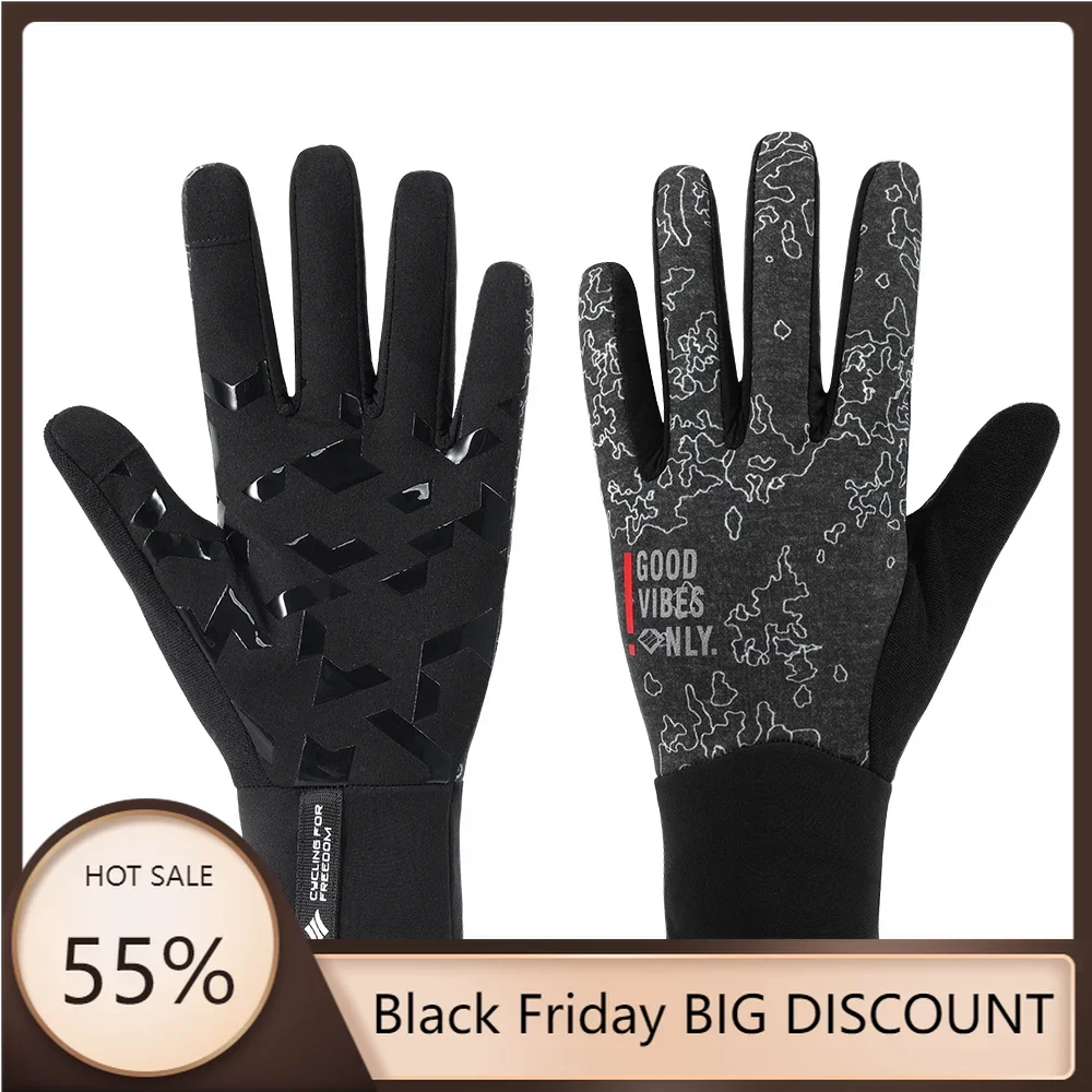 Santic Men's Cycling Gloves Thin Velvet Cycling Gloves Road Cycling Gloves Windproof Warm Long Fingered Gloves -2-8℃
Santic Men's Cycling Gloves Thin Velvet Cycling Gloves Road Cycling Gloves Windproof Warm Long Fingered Gloves -2-8℃