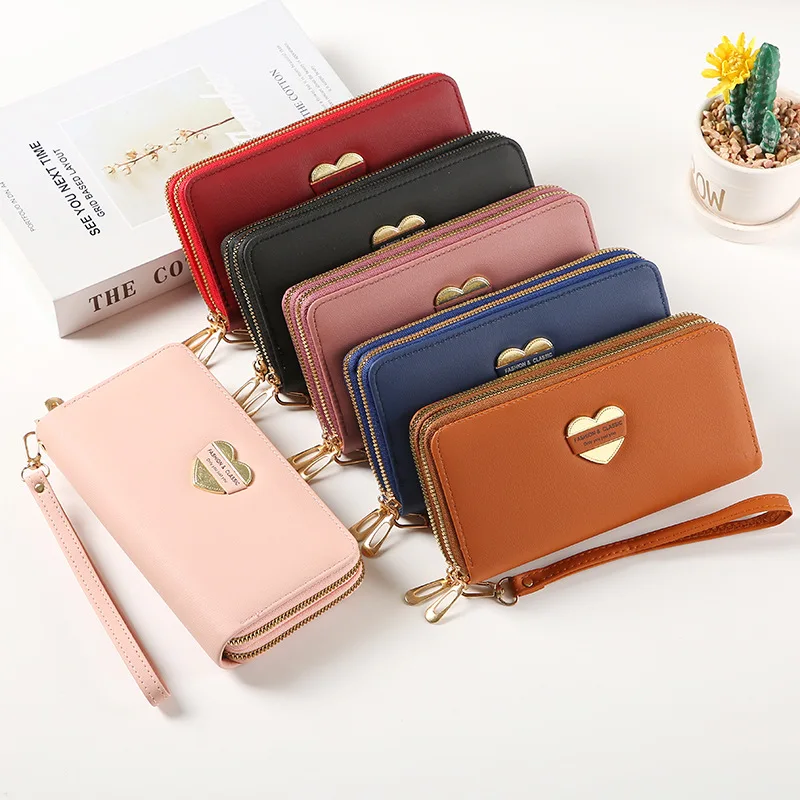 PU Leather Long Women Wallets Double Zipper Coin Purses Female Luxury Designer Brand Clutch Female Credit Cards Holder Phone Bag
PU Leather Long Women Wallets Double Zipper Coin Purses Female Luxury Designer Brand Clutch Female Credit Cards Holder Phone Bag
