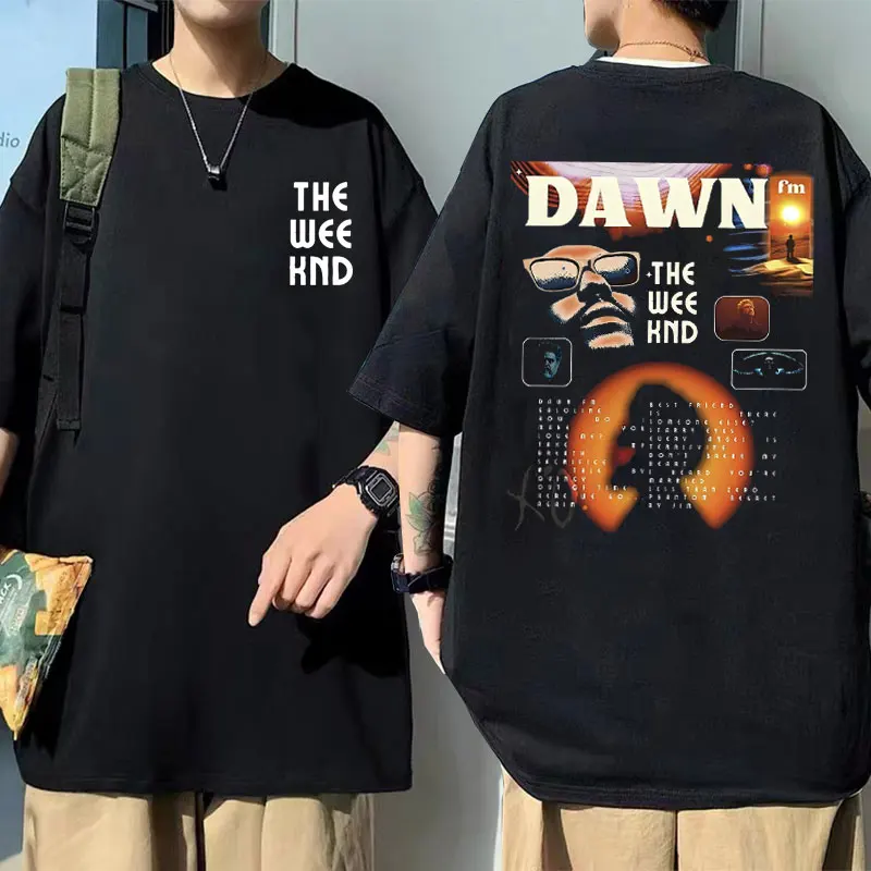 The Weeknd Dawn FM Print Tshirt Men's Loose T Shirt Men Women Hip Hop Gothic T-shirts Short Sleeve Unisex Fashion Cotton Tees
The Weeknd Dawn FM Print Tshirt Men's Loose T Shirt Men Women Hip Hop Gothic T-shirts Short Sleeve Unisex Fashion Cotton Tees