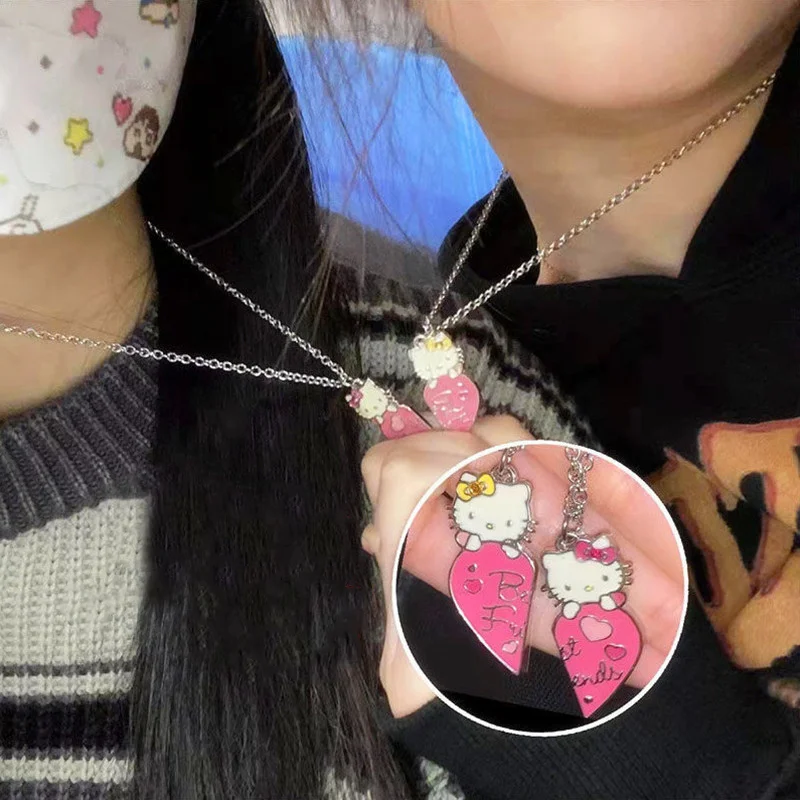Sanrios Hello Kitty светильник роскошное высококачественное ожерелье Ins влюбленная девушка пара аниме кавайный милый кулон
Sanrios Hello Kitty светильник роскошное высококачественное ожерелье Ins влюбленная девушка пара аниме кавайный милый кулон