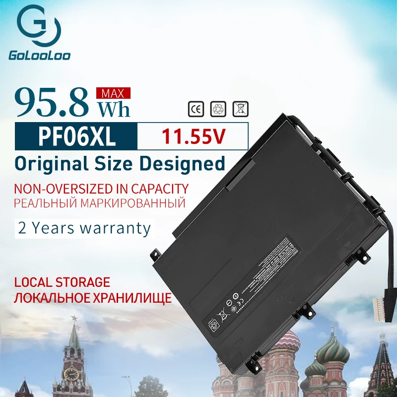 ApexWay 95.8Wh PF06XL Аккумулятор для ноутбука HP Omen 17-W110NG W202NO W238TX W232NF W213NF HSTNN-DB7M 852801-2C1 853294-850
ApexWay 95.8Wh PF06XL Аккумулятор для ноутбука HP Omen 17-W110NG W202NO W238TX W232NF W213NF HSTNN-DB7M 852801-2C1 853294-850