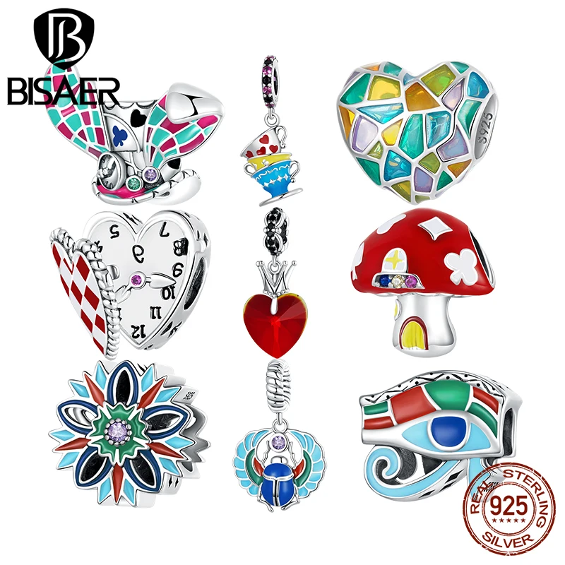 BISAER 925 Sterling Silver Charms Rabbit Ear Magic Hat Teacup Heart Clock Pendant Fit DIY Making Bracelet Necklace Jewelry Gift
BISAER 925 Sterling Silver Charms Rabbit Ear Magic Hat Teacup Heart Clock Pendant Fit DIY Making Bracelet Necklace Jewelry Gift