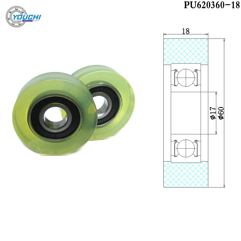 2pcs 60mm PU Coated Rollers With 6203RS Bearing 17x60x18 PU620360-18 High Loading Mute Sliding Door Bearing Pulleys 17*60*18
2pcs 60mm PU Coated Rollers With 6203RS Bearing 17x60x18 PU620360-18 High Loading Mute Sliding Door Bearing Pulleys 17*60*18