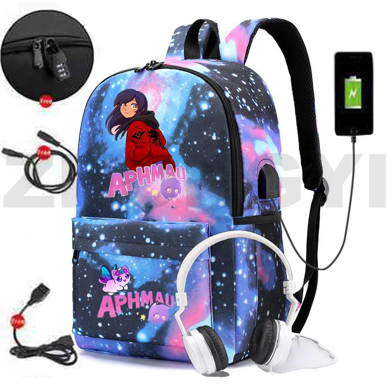 Hot Game Aphmau Anti Theft USB Charging Backpacks Laptop School Backpack for College Students Kawaii Women Travel Daily Packbag
Hot Game Aphmau Anti Theft USB Charging Backpacks Laptop School Backpack for College Students Kawaii Women Travel Daily Packbag